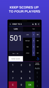 اسکرین شات برنامه Darts Scoreboard 4