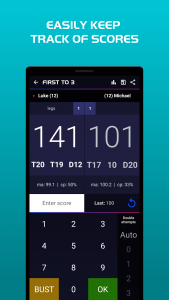 اسکرین شات برنامه Darts Scoreboard 1