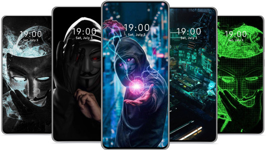 اسکرین شات 1 برنامه Hacker Wallpaper Anonymous