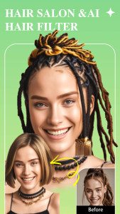 اسکرین شات 6 برنامه Hair Lab: AI hairstyle Face
