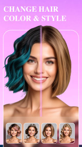 اسکرین شات 4 برنامه Hair Lab: AI hairstyle Face