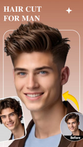 اسکرین شات 5 برنامه Hair Lab: AI hairstyle Face