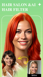 اسکرین شات 3 برنامه Hair Lab: AI hairstyle Face