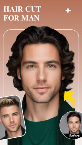 اسکرین شات 2 برنامه Hair Lab: AI hairstyle Face