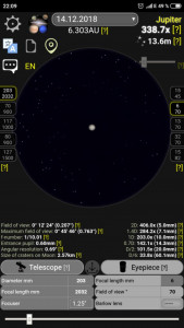 اسکرین شات برنامه Telescope calculator 4