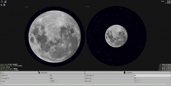 اسکرین شات برنامه Telescope calculator 5