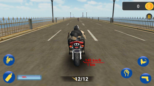 اسکرین شات بازی موتور سوار مبارزه ای 2