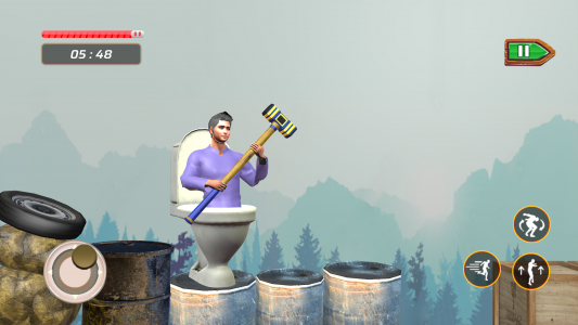 اسکرین شات بازی Pot Man Hammer Man Climber 3D 3