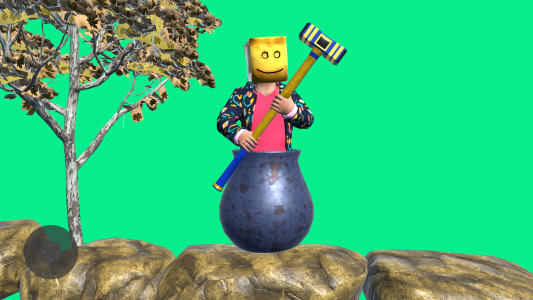 اسکرین شات بازی Pot Man Hammer Man Climber 3D 4