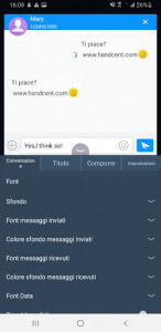 اسکرین شات برنامه Handcent SMS Italian Language pack 1