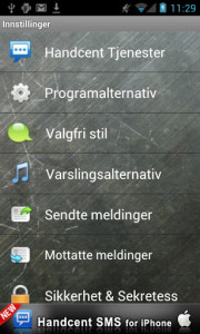 اسکرین شات برنامه Handcent SMS Norwegian Languag 3
