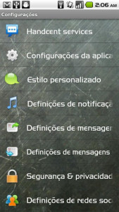 اسکرین شات برنامه Handcent SMS Portuguese Langua 2