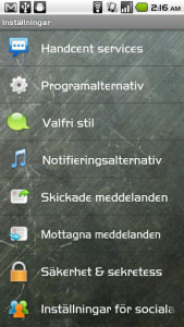 اسکرین شات برنامه Handcent SMS Swedish Language 2