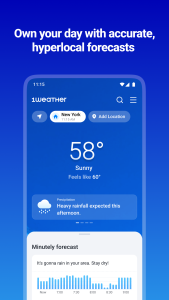 اسکرین شات 1 برنامه 1Weather: Forecast & Radar