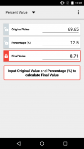 اسکرین شات برنامه Percentage Calculator 2