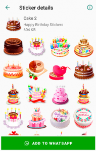 اسکرین شات برنامه Happy Birthday Stickers for WhatsApp WAStickerApps 7