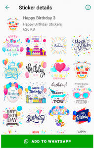 اسکرین شات برنامه Happy Birthday Stickers for WhatsApp WAStickerApps 6