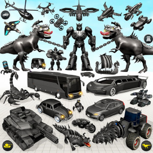 اسکرین شات بازی Dino Robot Car Game:Robot Game 1