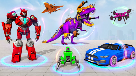 اسکرین شات 6 بازی Dino Robot Car Game:Robot Game