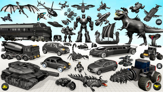 اسکرین شات 3 بازی Dino Robot Car Game:Robot Game