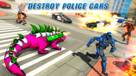 اسکرین شات برنامه Crocodile Robot Car Games 3d 6