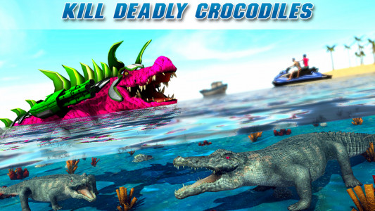 اسکرین شات برنامه Crocodile Robot Car Games 3d 8