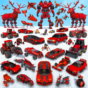 اسکرین شات برنامه Deer Robot Car Game-Robot Game 1