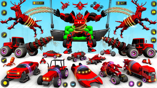 اسکرین شات 2 برنامه Deer Robot Car Game-Robot Game