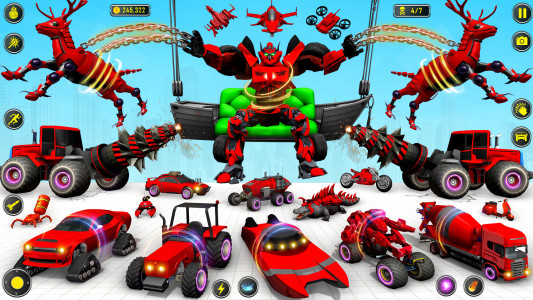 اسکرین شات برنامه Deer Robot Car Game-Robot Game 2