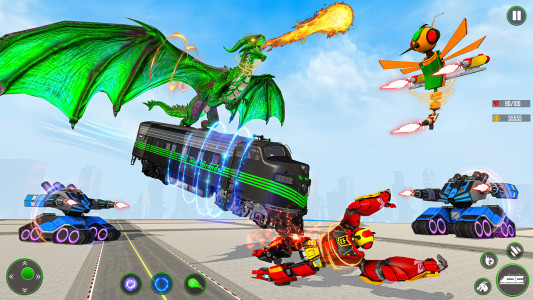 اسکرین شات بازی Dragon Fly Robot Car Game 3D 2