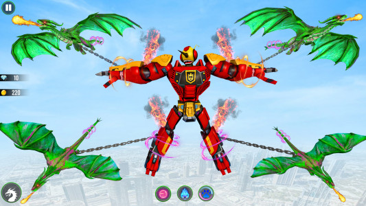 اسکرین شات بازی Dragon Fly Robot Car Game 3D 3