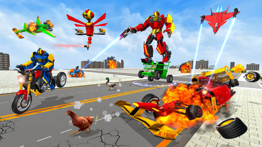 اسکرین شات بازی Dragon Fly Robot Car Game 3d 1