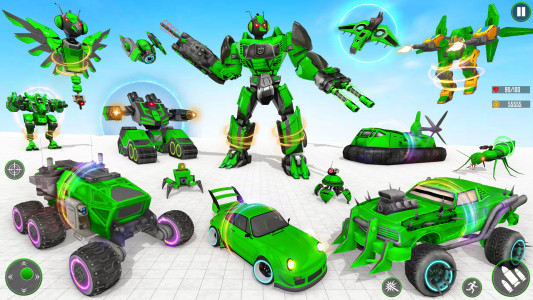 اسکرین شات بازی Dragon Fly Robot Car Game 3D 5