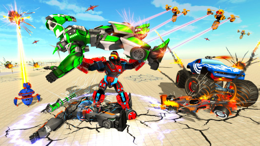 اسکرین شات بازی Dragon Fly Robot Car Game 3d 5