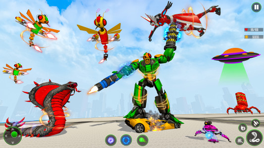 اسکرین شات بازی Dragon Fly Robot Car Game 3D 4