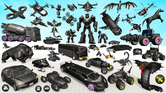 اسکرین شات 2 برنامه Limo Robot Car Game:Robot Game