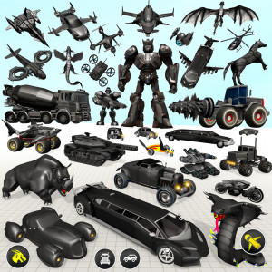 اسکرین شات برنامه Limo Robot Car Game:Robot Game 1