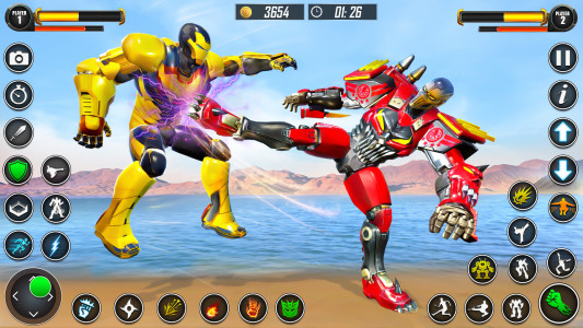 اسکرین شات برنامه Kung Fu Karate Robot Fighting 4