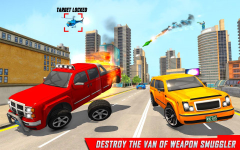 اسکرین شات 2 برنامه Traffic Car Shooting Games
