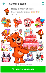 اسکرین شات برنامه Happy Birthday Stickers 5