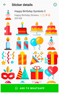 اسکرین شات برنامه Happy Birthday Stickers for WhatsApp 7