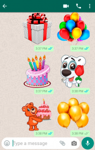 اسکرین شات برنامه Happy Birthday Stickers 1