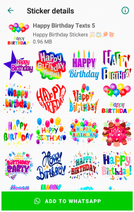 اسکرین شات برنامه Happy Birthday Stickers for WhatsApp 6