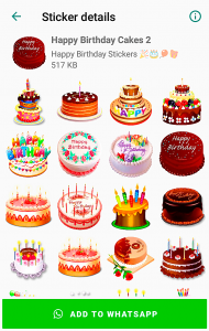 اسکرین شات برنامه Happy Birthday Stickers for WhatsApp 2