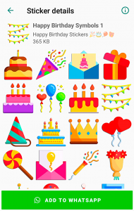 اسکرین شات برنامه Happy Birthday Stickers for WhatsApp 4