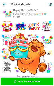 اسکرین شات برنامه Happy Birthday Stickers 8