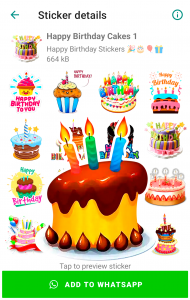 اسکرین شات برنامه Happy Birthday Stickers 3