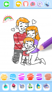 اسکرین شات برنامه Family Love Coloring Book 4