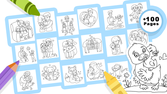 اسکرین شات 8 برنامه Family Love Coloring Book
