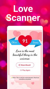 اسکرین شات برنامه Love Tester Find Real Love App 4